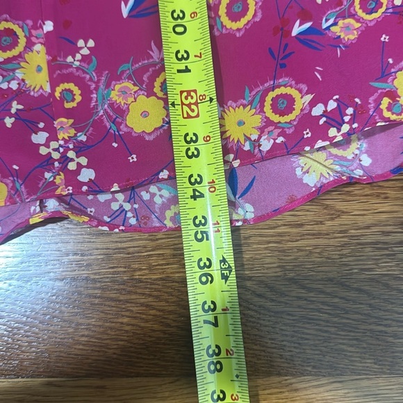 Saloni Eve Silk Pink Floral Mini Dress Size 4 - Picture 11 of 16